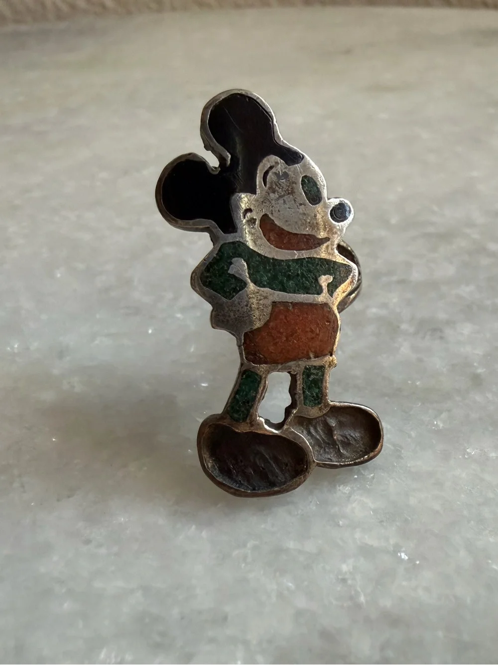 Vintage Mickey Mouse possibly Zuni Ring